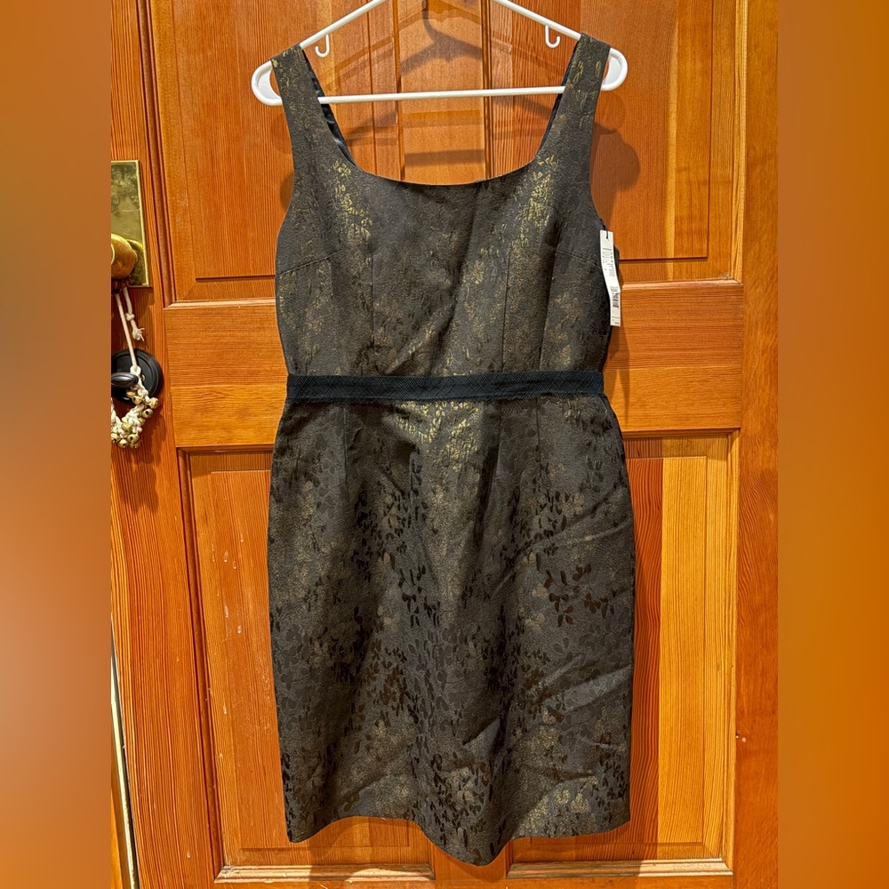 Elie Tahari Kearney Gold/Black Floral Dress - NWT